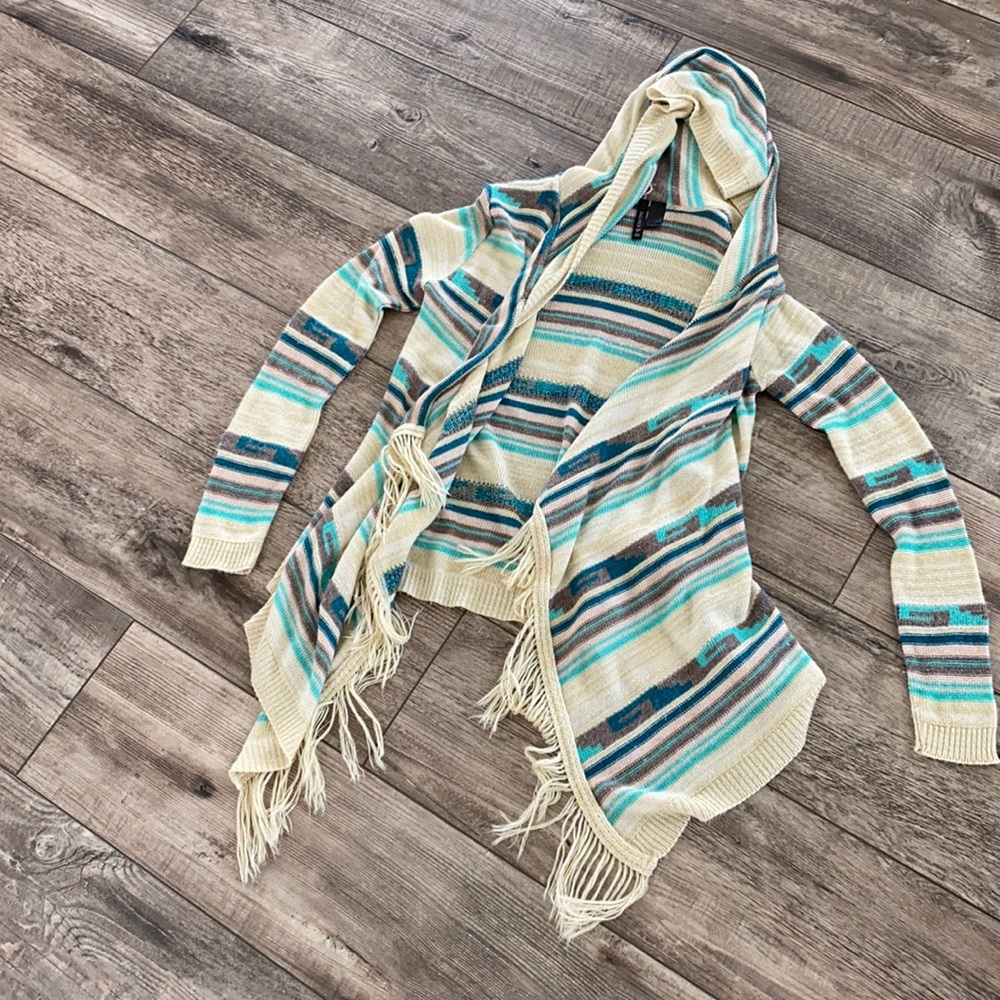HOODED, FULLTILT CARDIGAN